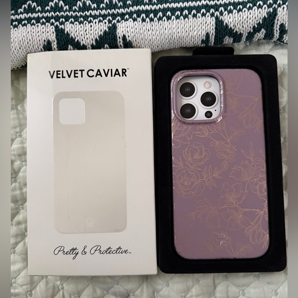 Velvet Caviar Purple Floral iPhone 14 Pro Max Case